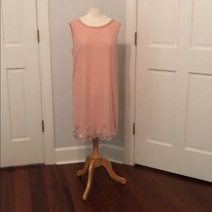 Forever 21 shift dress, Gatsby pink with detail